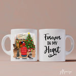 Man and Cats Christmas Personalized Mug - Name, skin, hair, cat, background, quote can be customized - Giftymize™️