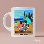Camping Couple For Life Personalized Mug - Name, skin, hair, background, quote can be customized