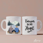 Father and Son Personalized Mug - Name, skin, hair, background can be customized