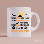Halloween Dog and Pumpkin Personalized Mug - Name, dog, quote can be customized