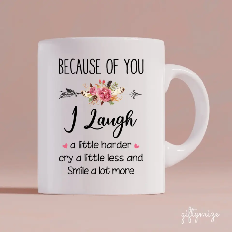 Mom and Daughter with Dog Squad Personalized Mug - Name, skin, hair, clothes, dog, background, quote can be customized