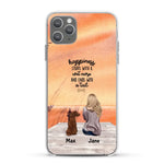 Girl and Dogs - Personalized Phone Case