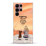 Girl and Dogs - Personalized Phone Case