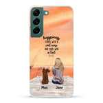 Girl and Dogs - Personalized Phone Case