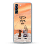 Girl and Dogs - Personalized Phone Case